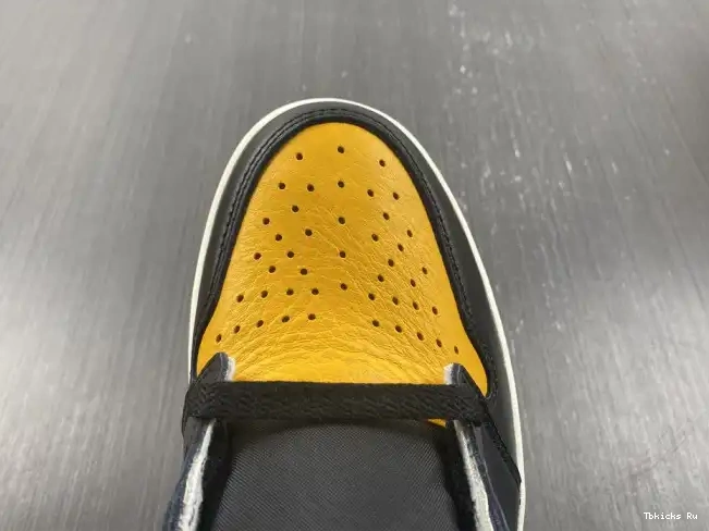 Cheap TBK Yellow 555088-711 Jordan Air 1 High Toe OG 0328